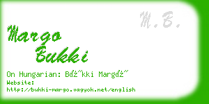 margo bukki business card